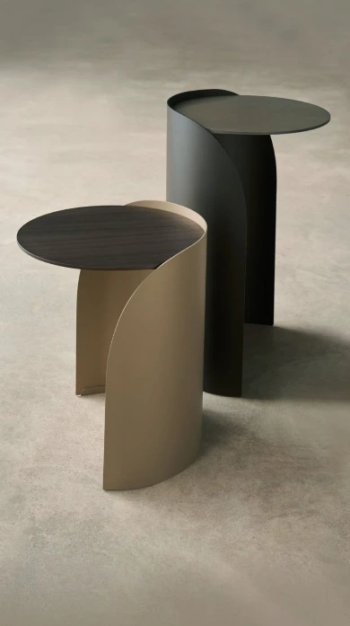 Minimalist metal designer stool